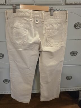 Citizens Of Humanity Cream Cropped Ankle Jeans